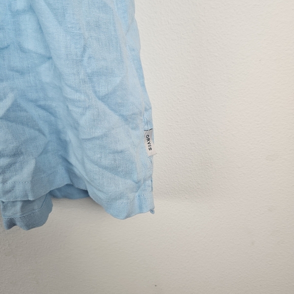 Orvis Women's Button-Up Short Sleeves Chest Pocket Blouse Linen Blend NWT - Picture 5 of 9